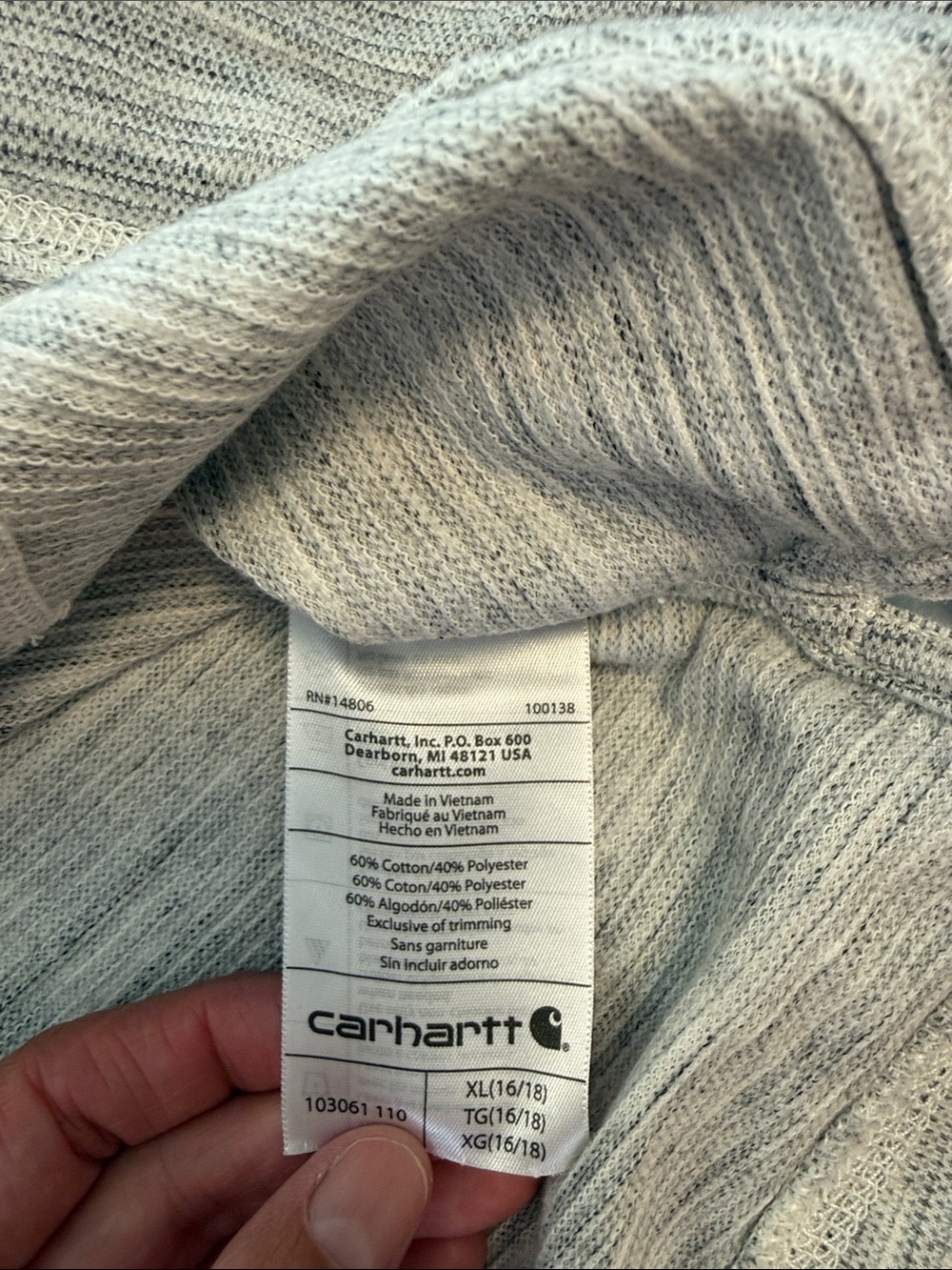 Women’s Carhartt waffle knit Henley XL - Picture 5 of 6